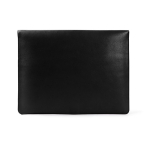 Elegante porta documentos hecho de cuero sintético personalizable color negro tercera vista