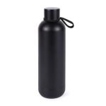 Botella térmica de acero inoxidable con vaso en la base color negro segunda vista