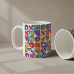 Taza de cerámica especial para sublimación con acabado brillante 320ml color blanco cuarta vista