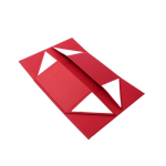 Elegante caja de regalo de cartón rígido con cierre magnético color rojo sexta vista