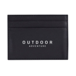 Tarjetero de cuero negro en elegante caja de presentación color negro quinta vista