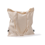 Bolsa plegable de algodón Fairtrade para personalizar 120 g/m2 color natural tercera vista
