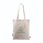 Bolsa plegable de algodón Fairtrade para personalizar 120 g/m2 color natural sexta vista