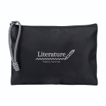 Neceser de nylon con cordón bicolor en la tirador 240 g/m2 color negro tercera vista