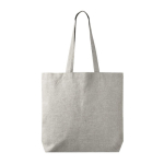 Bolsa tote de algodón y poliéster con asas largas 220 g/m2 color gris primera vista