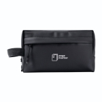 Neceser hecho de cuero sintético con asa en el lateral 500 g/m2 color negro cuarta vista