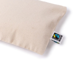 Neceser plano de algodón Fairtrade con tirador a juego 220 g/m2 color natural cuarta vista