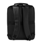 Mochila de trabajo para portátil de cuero sintético 15'' color negro tercera vista
