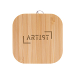 Set de cables de distintos conectores en caja de bambú para transporte color madera sexta vista