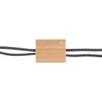 Cable de carga de 1M de largo con detalle en bambú para personalizar color negro tercera vista