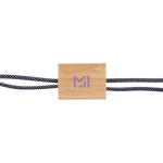 Cable de carga de 1M de largo con detalle en bambú para personalizar color negro quinta vista