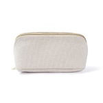 Neceser de un compartimiento de poliéster de tacto suave 450 g/m2 color natural primera vista
