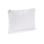 Neceser de poliéster con acabado arteciopelado 280 g/m2 color blanco segunda vista