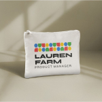 Neceser de poliéster con acabado arteciopelado 280 g/m2 color blanco vista detalle 3