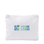 Neceser de poliéster con acabado arteciopelado 280 g/m2 color blanco vista principal