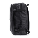 Mochila de cuero sintético para viajes con función expandible 30L color negro quinta vista