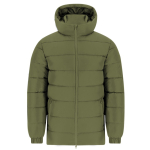 Parka de poliéster acolchada resistente al viento y al agua MKT Eren color verde militar primera vista