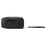 Radio portátil solar con linterna y batería externa de emergencia color negro primera vista