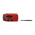 Radio portátil solar con linterna y batería externa de emergencia color rojo primera vista