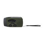 Radio portátil solar con linterna y batería externa de emergencia color verde primera vista