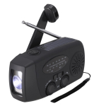 Radio portátil solar con linterna y batería externa de emergencia segunda vista