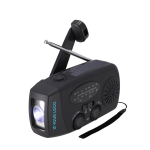 Radio portátil solar con linterna y batería externa de emergencia vista principal