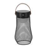 Lámpara con diseño en metal y asa en la parte superior de PU color negro primera vista