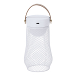 Lámpara con diseño en metal y asa en la parte superior de PU tercera vista