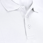 Polo unisex blanco de manga larga de algodón MKT Charlot 220 g/m2 quinta vista