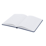 Libreta con tapa de cuero sintético acolchada y hojas a rayas A5 tercera vista