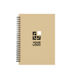 Libreta a rayas con planificador mensual en inglés incluido vista principal