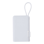 Batería externa portátil blanca de tamaño compacto 2.000 mAh color blanco primera vista
