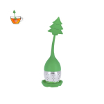 Infusor de té con diseños Navideño de silicona y acero inoxidable