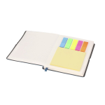 Libreta de cuero sintético con bloc de notas interno hojas a rayas A6 séptima vista