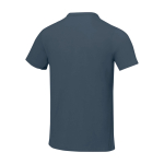 Camiseta de manga corta para hombre en algodón 160 g/m2 Elevate Life color azul cian tercera vista trasera