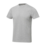Camiseta con logotipo para hombre en algodón 160 g/m2 Elevate Life color gris claro jaspeado