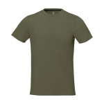 Camiseta de manga corta para hombre en algodón 160 g/m2 Elevate Life color verde oliva segunda vista frontal