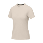 Camiseta de manga corta para mujer en algodón 160 g/m2 Elevate Life color arena