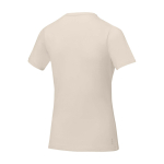 Camiseta de manga corta para mujer en algodón 160 g/m2 Elevate Life color arena tercera vista trasera