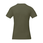 Camiseta de manga corta para mujer en algodón 160 g/m2 Elevate Life color verde oliva segunda vista trasera