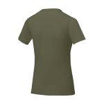 Camiseta de manga corta para mujer en algodón 160 g/m2 Elevate Life color verde oliva tercera vista trasera