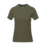 Camiseta de manga corta para mujer en algodón 160 g/m2 Elevate Life color verde oliva segunda vista frontal