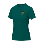 Camiseta de manga corta para mujer en algodón 160 g/m2 Elevate Life color verde oliva vista impresión serigrafía