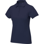 Polo de manga corta para mujer en punto piqué 200 g/m2 Elevate Life color azul marino