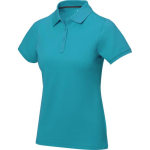Polo de manga corta para mujer en punto piqué 200 g/m2 Elevate Life color azul pastel