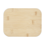 Fiambrera de vidrio con tapa de bambú y sellado de silicona 1L segunda vista frontal