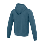 Sudadera unisex con tejido de punto y capucha 300 g/m2 Elevate Life color azul cian tercera vista trasera