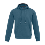 Sudadera unisex con tejido de punto y capucha 300 g/m2 Elevate Life color azul cian segunda vista frontal