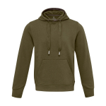 Sudadera unisex con tejido de punto y capucha 300 g/m2 Elevate Life color verde oliva segunda vista frontal