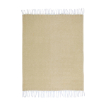 Manta extra suave y cálida de poliéster reciclado 125 x 150 cm color beige tercera vista frontal